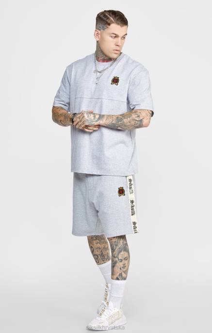 SikSilk muškarci siva kratka s gotičkom trakom sa strane D088569 odjeća