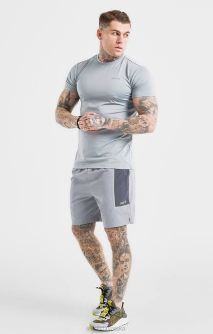 SikSilk muškarci sivi sportski lapor tkani kratki D088565 odjeća