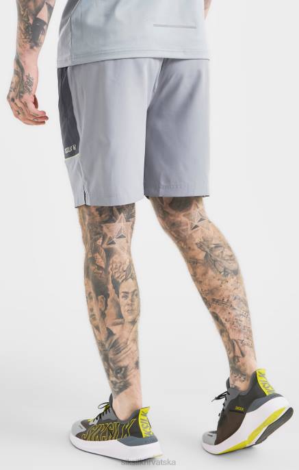 SikSilk muškarci sivi sportski lapor tkani kratki D088565 odjeća