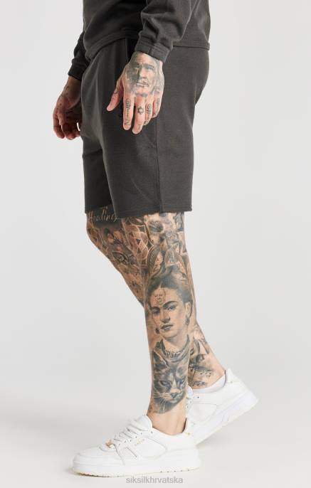 SikSilk muškarci sivo rebro opušteno kratko D088599 odjeća