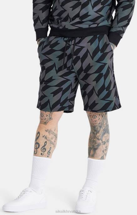 SikSilk x muškarci messi crni iridescent kratki D088580 odjeća