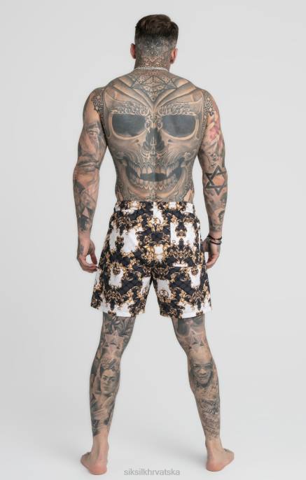 SikSilk muškarci crno bijelo venecijansko kupaće kratko D088615 odjeća