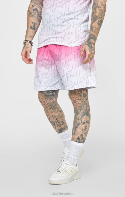 SikSilk muškarci ružičasti logo fade kupaći kratki D088614 odjeća