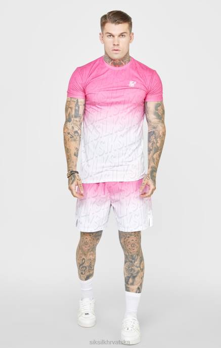 SikSilk muškarci ružičasti logo fade kupaći kratki D088614 odjeća