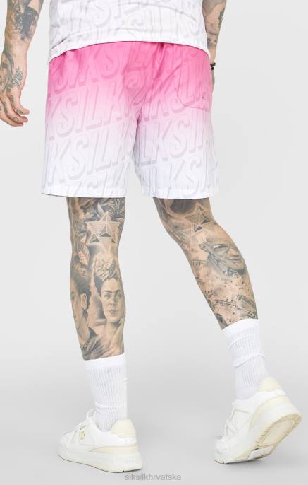SikSilk muškarci ružičasti logo fade kupaći kratki D088614 odjeća