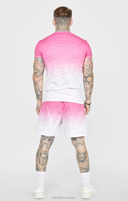 SikSilk muškarci ružičasti logo fade kupaći kratki D088614 odjeća