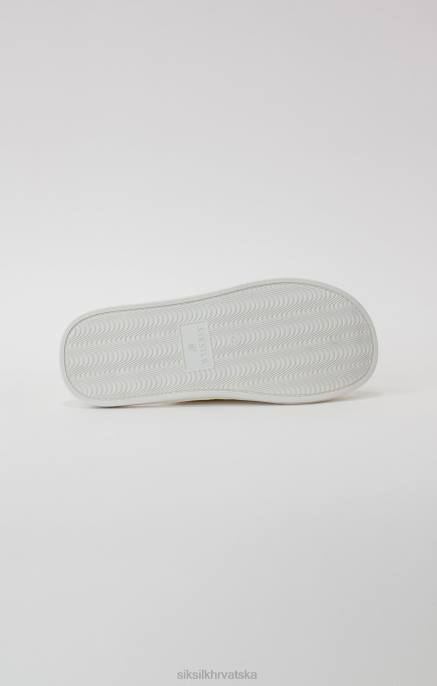 SikSilk muškarci bijela papuča s izvezenim logom D0886 obuća