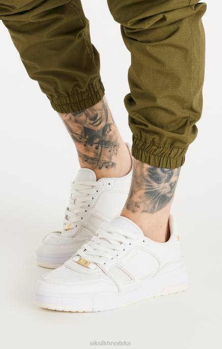 SikSilk muškarci bijele niske sportske tenisice D08814 obuća