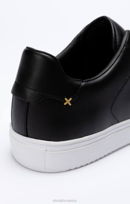 SikSilk muškarci crne klasične tenisice s metalnim d-ringovima D08810 obuća