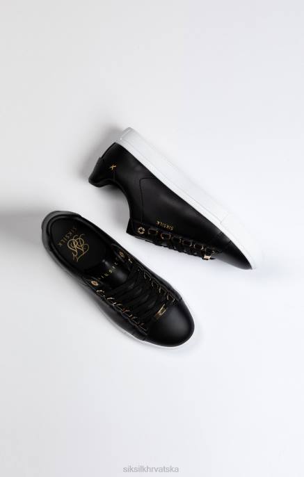 SikSilk muškarci crne klasične tenisice s metalnim d-ringovima D08810 obuća