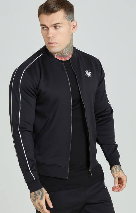 SikSilk muškarci crna trenirka s panelima D088503 odjeća
