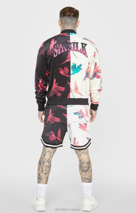 SikSilk muškarci bomber jakna s ecru printom D088469 odjeća