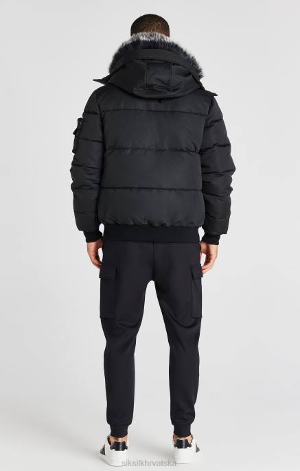 SikSilk muškarci crna bomber jakna D088483 odjeća
