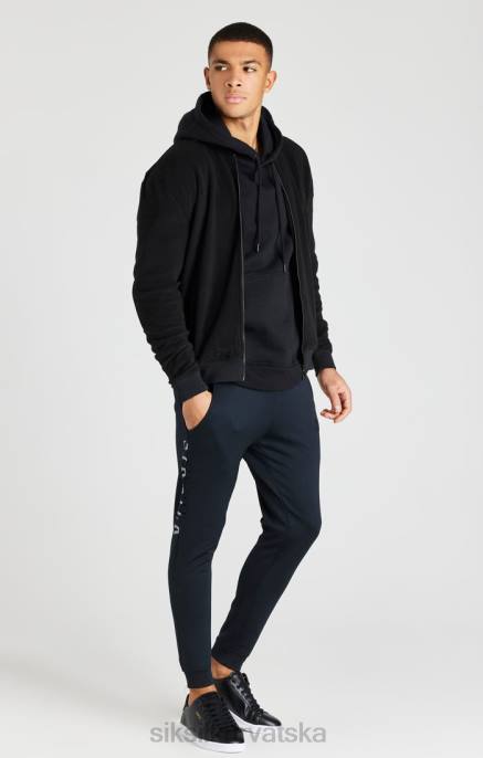 SikSilk muškarci crna reflektirajuća bomber jakna D088475 odjeća