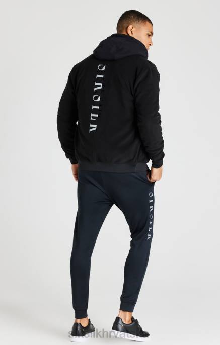 SikSilk muškarci crna reflektirajuća bomber jakna D088475 odjeća