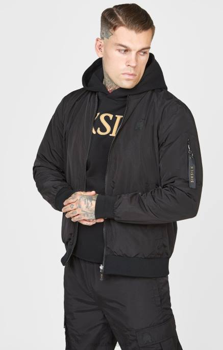 SikSilk muškarci crni reverzibilni bomber D088502 odjeća