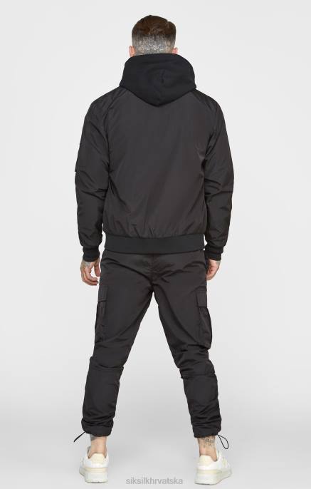 SikSilk muškarci crni reverzibilni bomber D088502 odjeća