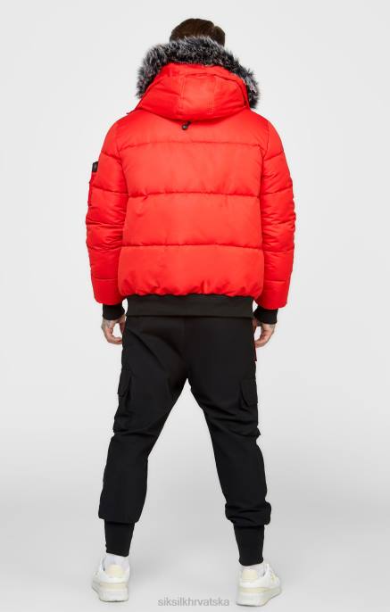 SikSilk muškarci crvena bomber jakna D088500 odjeća