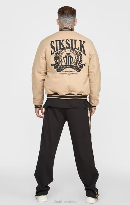SikSilk muškarci ekru godišnjica sveučilišna jakna D088486 odjeća