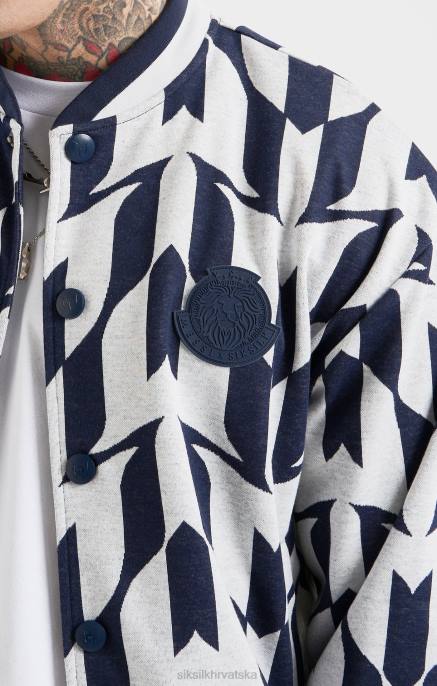 SikSilk x muškarci messi mornarički bombarder s monogramom D088498 odjeća
