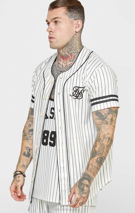 SikSilk muškarci bež bejzbolski dres D088391 odjeća