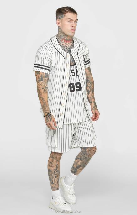 SikSilk muškarci bež bejzbolski dres D088391 odjeća