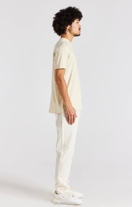 SikSilk muškarci bež majica s visokim ovratnikom D088378 odjeća