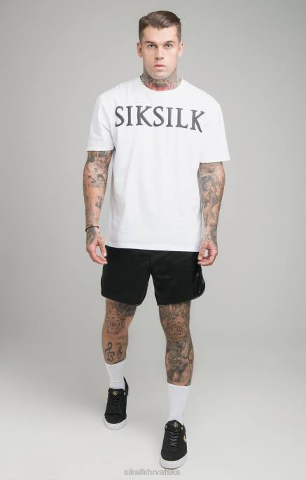 SikSilk muškarci bijela majica opuštenog kroja D088406 odjeća