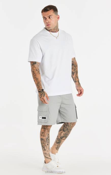 SikSilk muškarci bijela opuštena majica s lancem D088393 odjeća