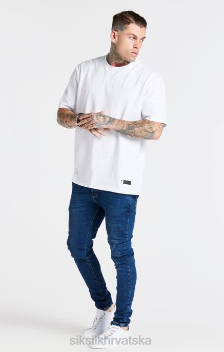 SikSilk muškarci bijela oversized majica D088410 odjeća