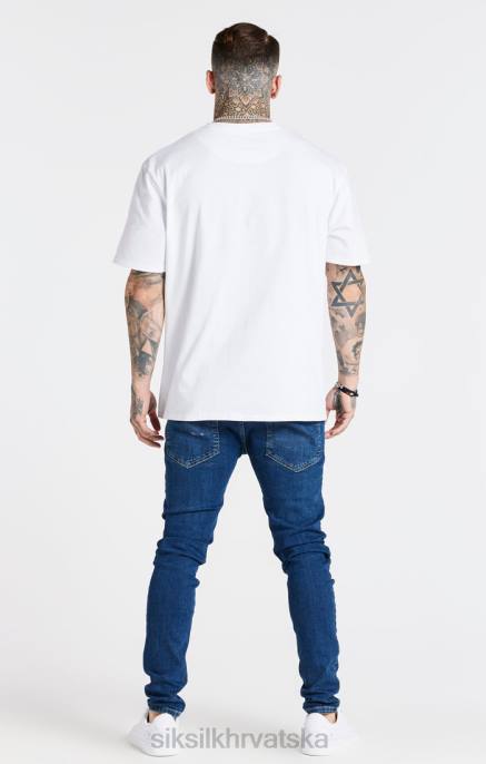 SikSilk muškarci bijela oversized majica D088410 odjeća