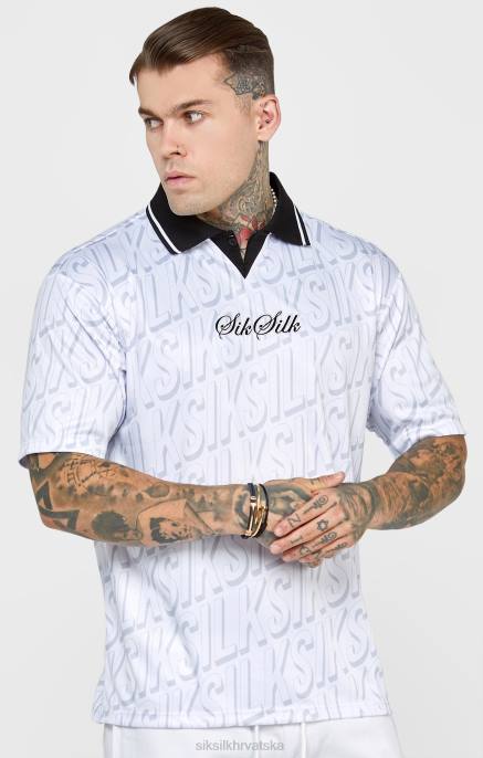 SikSilk muškarci bijeli nogometni dres D088380 odjeća