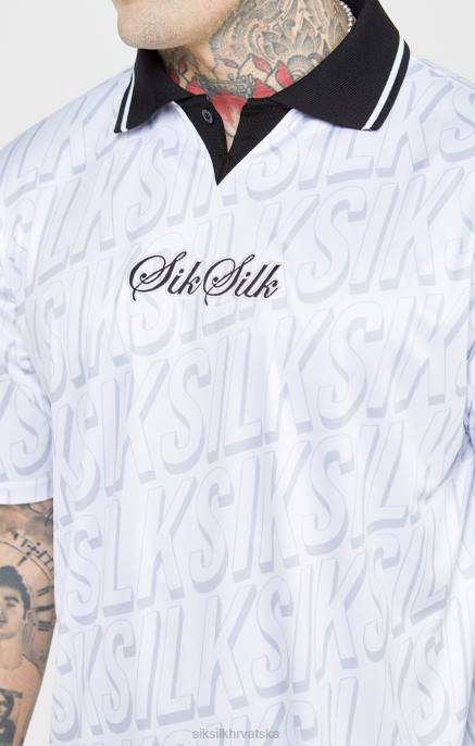 SikSilk muškarci bijeli nogometni dres D088380 odjeća