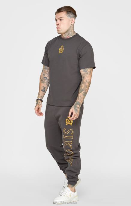 SikSilk muškarci crna folija majica D088375 odjeća