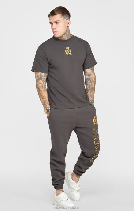 SikSilk muškarci crna folija majica D088375 odjeća