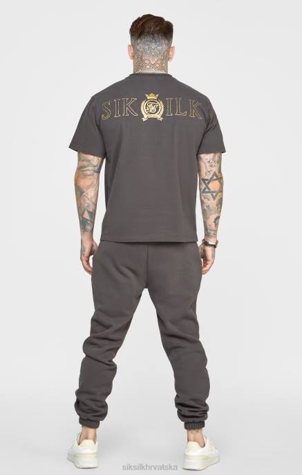 SikSilk muškarci crna folija majica D088375 odjeća