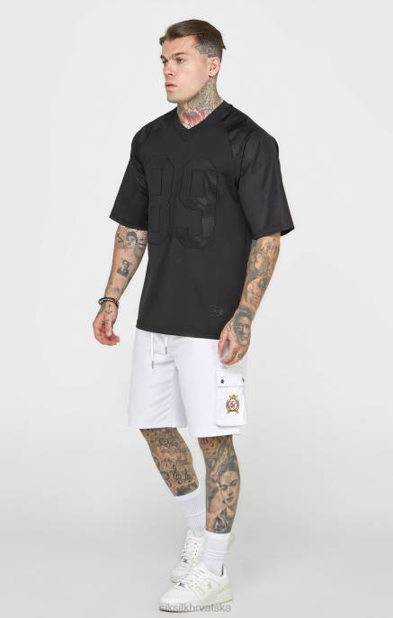 SikSilk muškarci crna oversized majica kratkih rukava D088402 odjeća