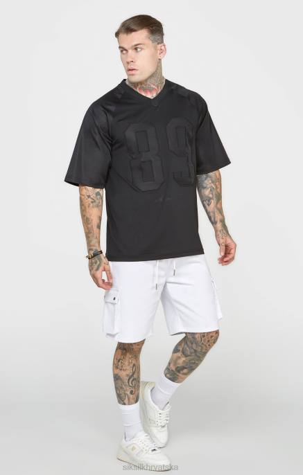 SikSilk muškarci crna oversized majica kratkih rukava D088402 odjeća