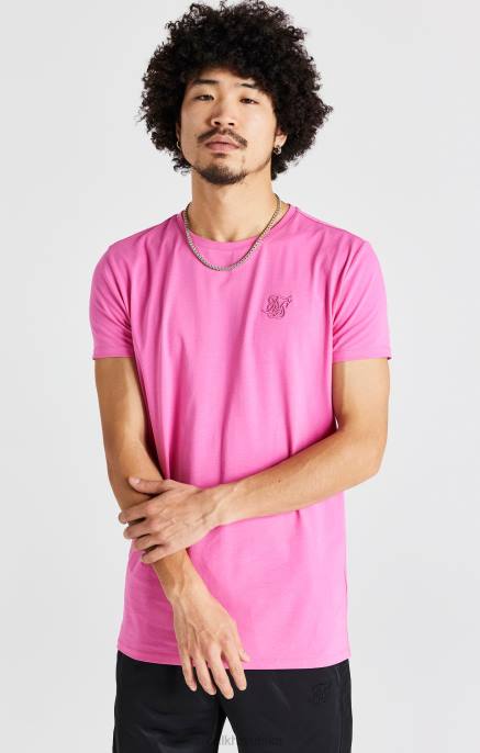 SikSilk muškarci ružičasta majica kratkih rukava s kratkim rukavima D088395 odjeća