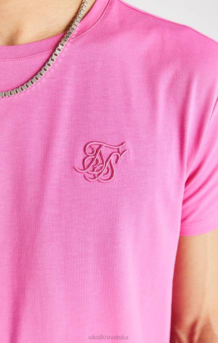 SikSilk muškarci ružičasta majica kratkih rukava s kratkim rukavima D088395 odjeća