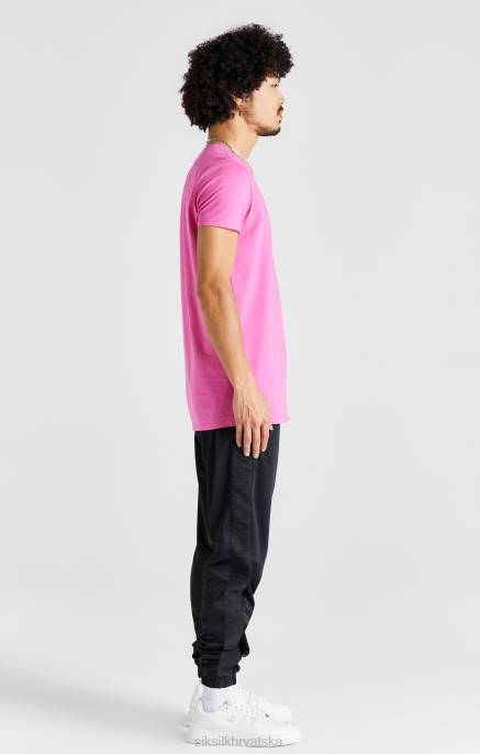 SikSilk muškarci ružičasta majica kratkih rukava s kratkim rukavima D088395 odjeća