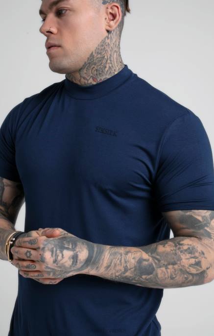 SikSilk muškarci tamnoplava majica s visokim ovratnikom D088379 odjeća