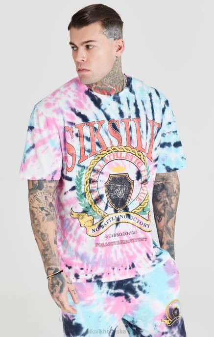 SikSilk muškarci tie dye sveučilišna prevelika majica D088403 odjeća