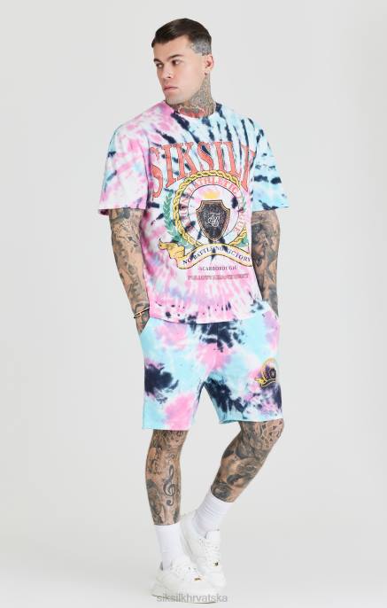 SikSilk muškarci tie dye sveučilišna prevelika majica D088403 odjeća