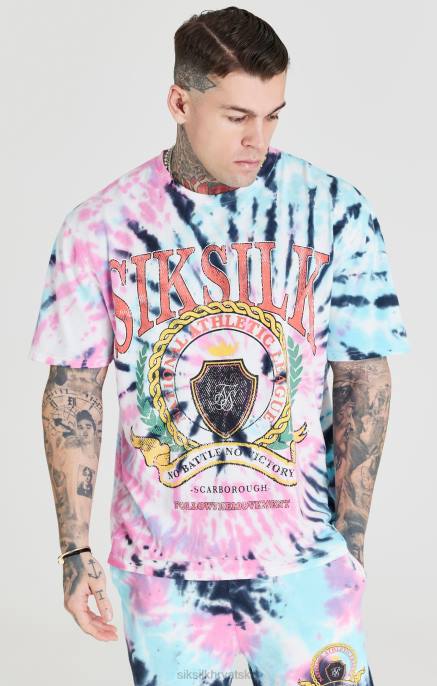 SikSilk muškarci tie dye sveučilišna prevelika majica D088403 odjeća