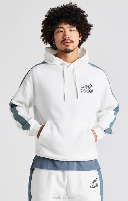 SikSilk muškarci bijela ruža oversized hoodie D088433 odjeća