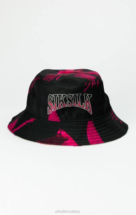 SikSilk uniseks crni obrnuti šešir s otiskom D088232 oprema