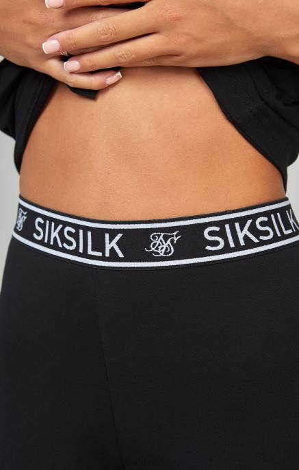 SikSilk žene crne kratke kratke hlače s trakom D088196 odjeća