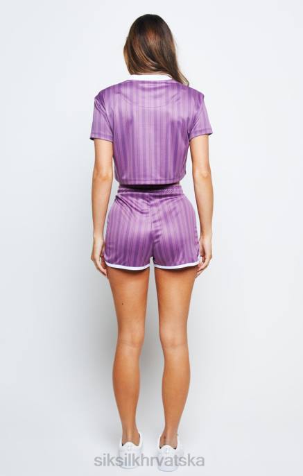 SikSilk žene kratke hlače s prugama - ljubičaste D088200 odjeća
