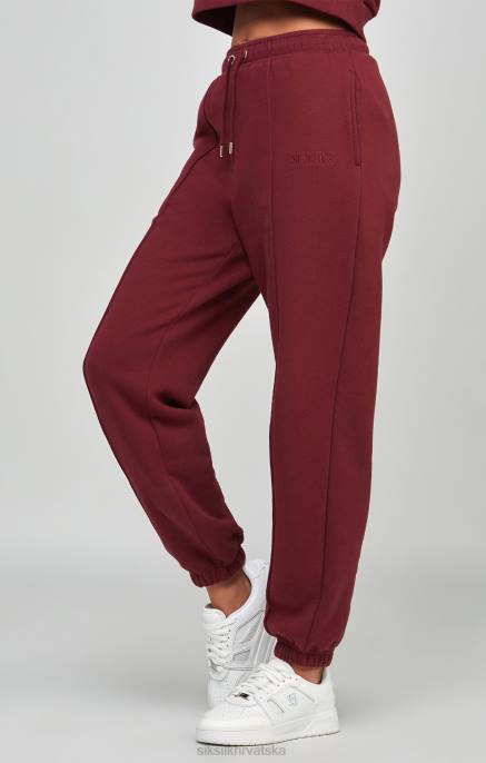 SikSilk žene bordo predimenzionirane joggerice D088178 odjeća